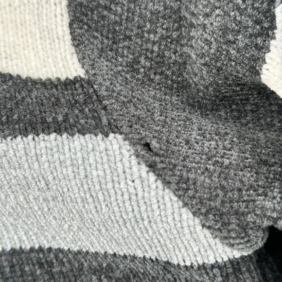 Vintage Phat Farm Sweater Mens XXL Gray Knit Stripe Long Sleeves Dadcore Hip Hop - Picture 8 of 8